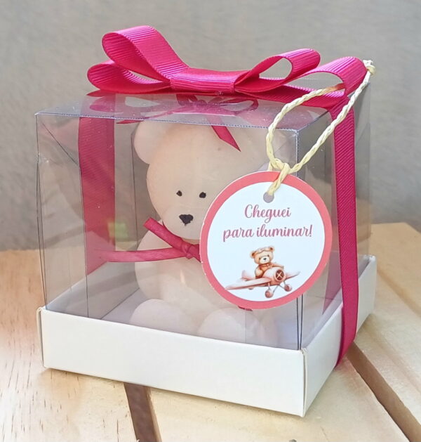 Lembrança Vela Aromática Personalizado Ursinho na Caixinha - Image 4